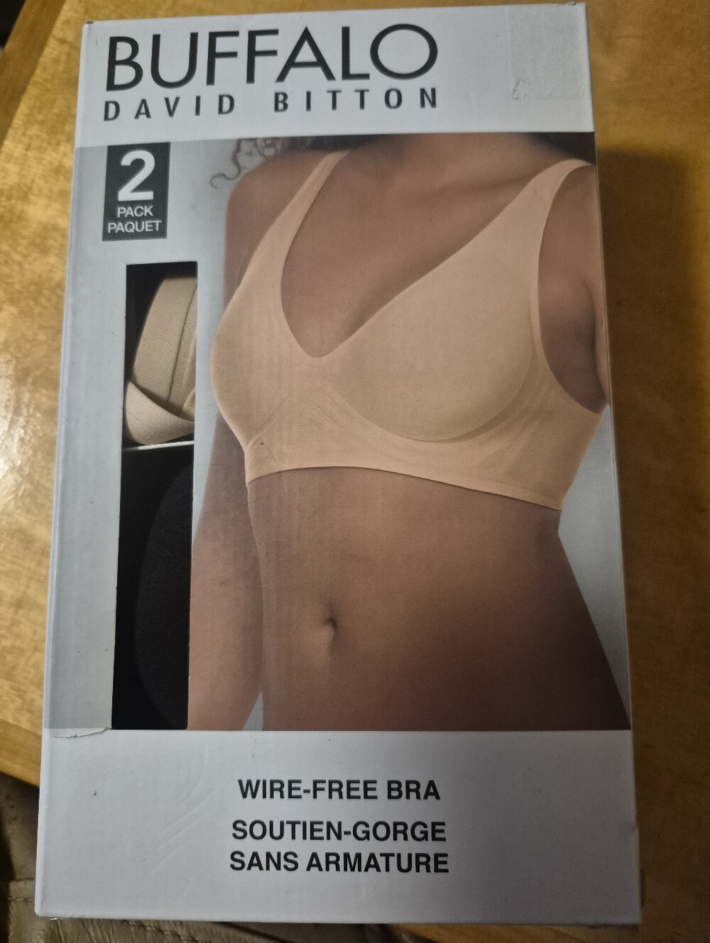 Buffalo David Bitton Wire-Free Bra - Nude & Black (2 Pack)